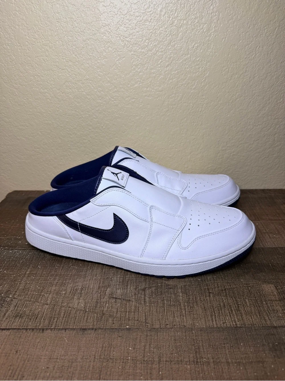 Air Jordan 1 Mule Golf “White Midnight Navy” - Size 13 Men.
